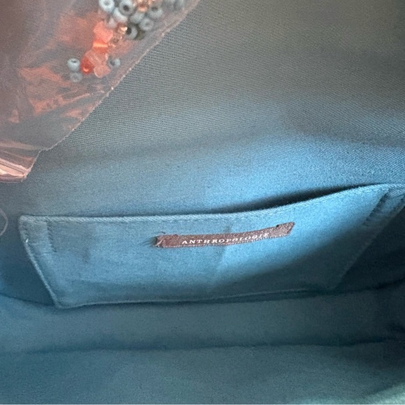 Anthropologie Blue and Silver Beaded Clutch - Picture 9 of 10